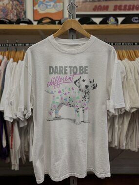 90s Dare To Be Different White Tee